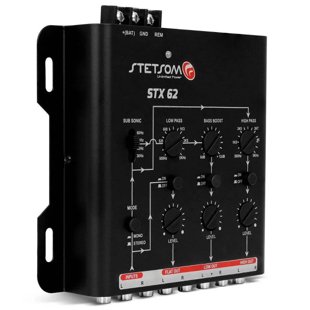 Crossover Stetsom STX 62 - 2 Canais 3 vias Mono ou Stereo