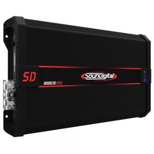 Módulo Amplificador SounDigital Evolution II SD8000.1D EVO - 1 Canal 8000W RMS 2 Ohms